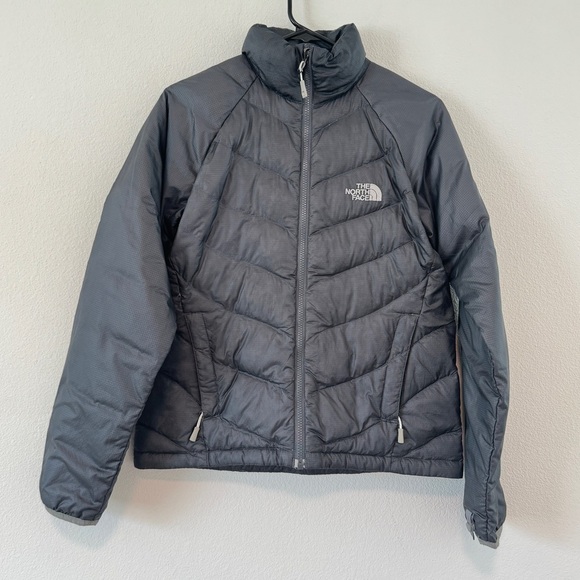 The North Face Jackets & Blazers - The North Face 550 Dark Grey Down Puffer Full Zipper Insulated Jacket Size Small